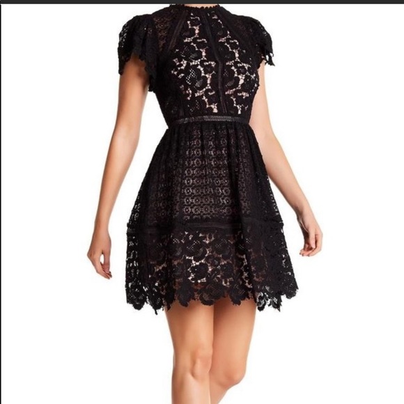 Rebecca Taylor Short Sleeve Mixed Dress Size 6 - Picture 12 of 16